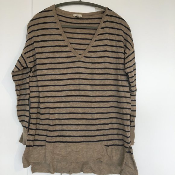 Joie Sweaters - Tan and Navy Joie Pullover
